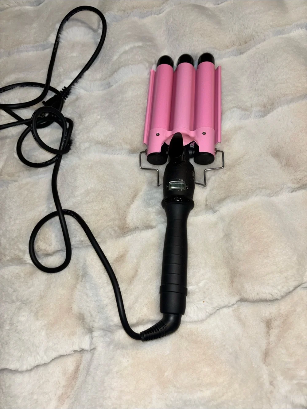 Pink Triple Barrel Waver Hair Styling Iron - Unbranded